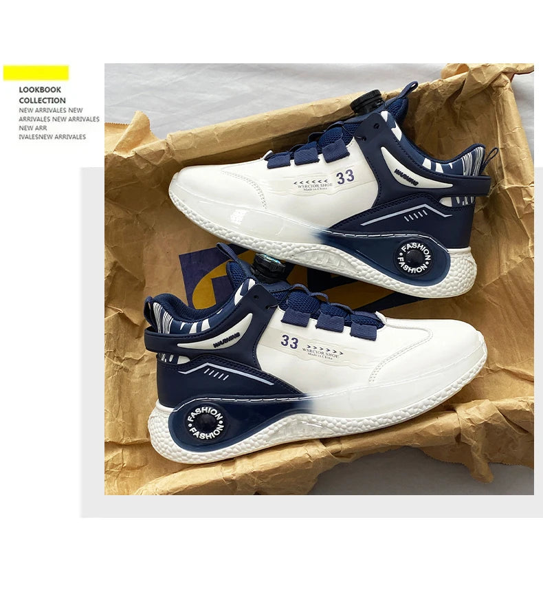 Baskets confortables coordonnantes pour hommes, chaussures à lacets, rotatives, durables, activités de plein air