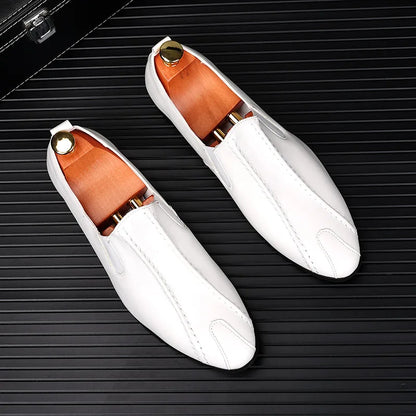 Chaussures en cuir patchwork blanc pour hommes, nouvelles chaussures de luxe pour hommes, robe de mariée, zone de Rh, chaussures Oxford pour hommes, taille 38-44