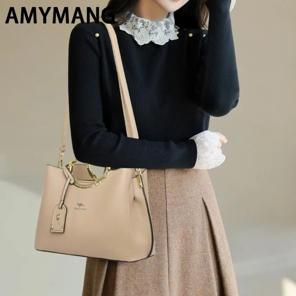 Sac à Main de Luxe en Cuir Souple pour Femme, Fourre-Tout de Grande Capacité à 3 Couches, de Styliste, de Bonne Qualité