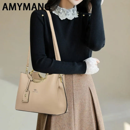 Sac à Main de Luxe en Cuir Souple pour Femme, Fourre-Tout de Grande Capacité à 3 Couches, de Styliste, de Bonne Qualité