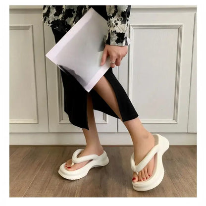 Tongs à semelles épaisses pour femmes, tongs de plage en plein air à la mode pour femmes, nouvelle collection été