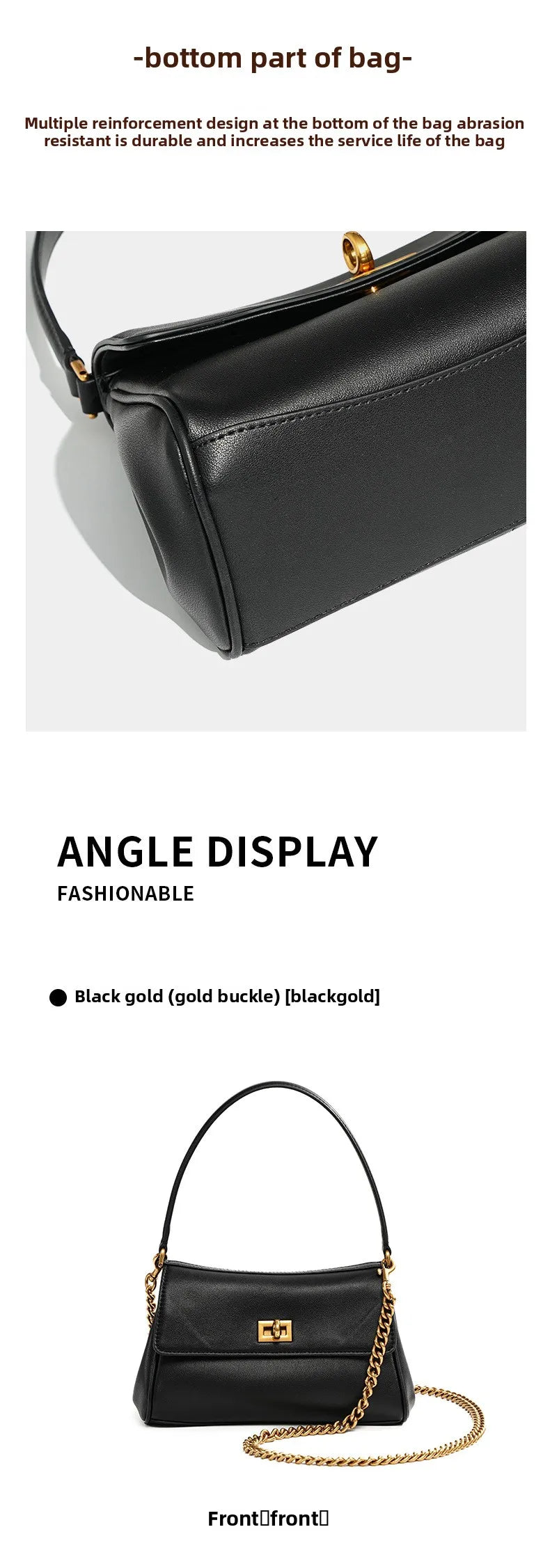 Sac à bandoulière en cuir de vache pour femmes, avec chaîne, petit Design, sac à main haut de gamme pour employés de bureau, accessoire de mode à bandoulière unique