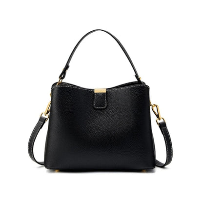 Hifashion 100% vache en cuir véritable seau épaule sacs à bandoulière pour femmes 2025 luxe concepteur large sangle fourre-tout dames sacs à main