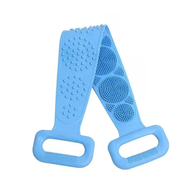 Éponge corporelle en Silicone, brosses, serviettes de bain, épurateur, frottement du dos, Peeling, Massage, ceinture de douche, brosses de nettoyage de la peau étendues