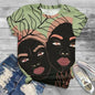 T-shirt col rond femme noir, streetwear, vintage, africain, impression 3D, mode décontractée, visage noir, baggy, t-shirts