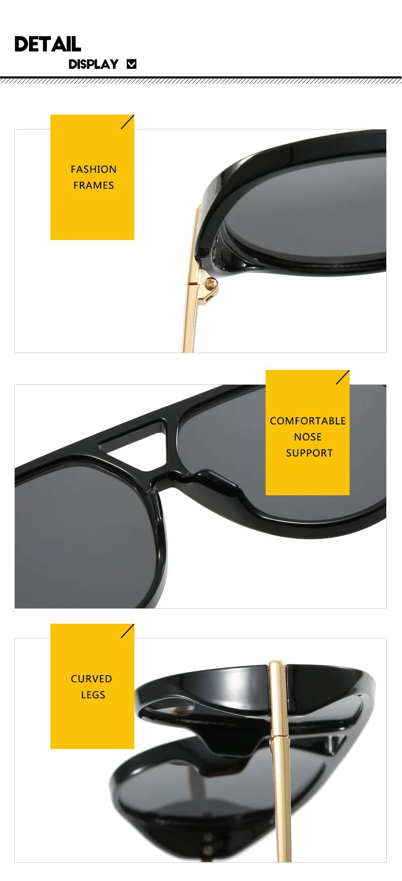 Lunettes de soleil pilote Punk ovales surdimensionnées pour femmes, grande marque de luxe, monture métallique Vintage, lunettes de soleil pour dames, bouclier UV400, 2025