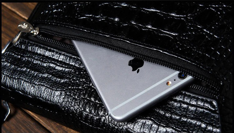 Marque de luxe sac de messager hommes en cuir affaires Alligator sac à bandoulière mâle sacoche décontractée Crocodile Grain sac à bandoulière pour hommes