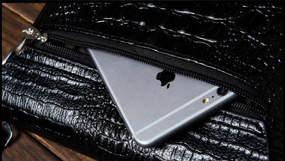 Marque de luxe sac de messager hommes en cuir affaires Alligator sac à bandoulière mâle sacoche décontractée Crocodile Grain sac à bandoulière pour hommes