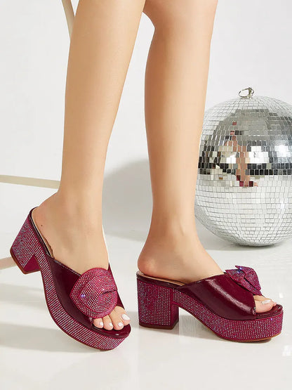 Chaussures d'été à talons hauts pour femmes, chaussures de luxe de styliste italien, bout rond, diamant brillant, élégantes, fête d'été, nouvelle mode