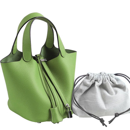 Divers sacs de luxe en cuir véritable, sac à main à la mode pour femmes, panier de légumes, sac seau Portable pour femmes avec serrure