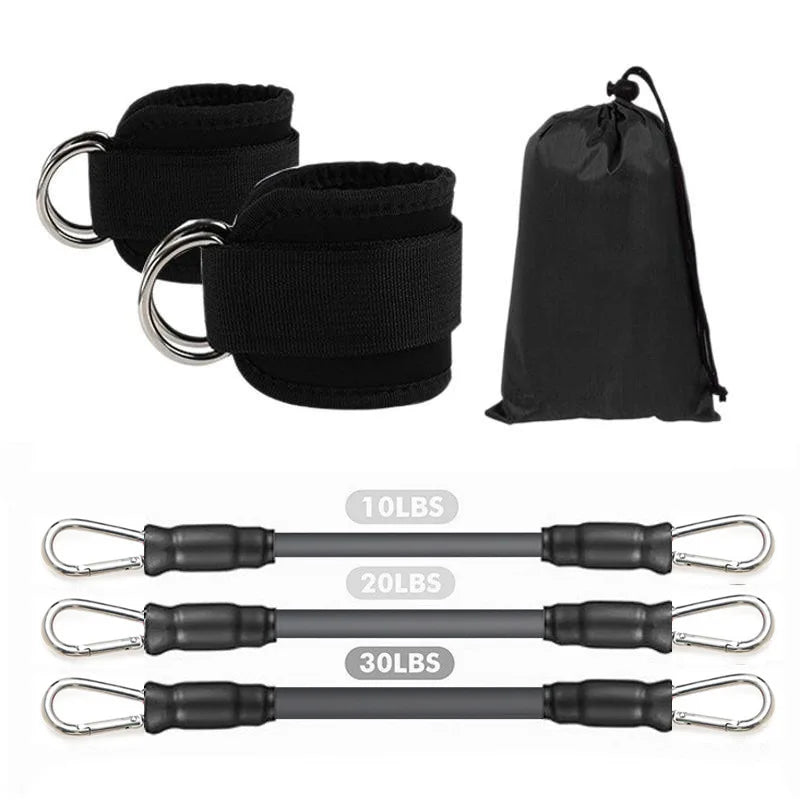Sangles de cheville bandes de résistance ensemble Fitness entraînement équipement d'exercice cheville poids Yoga élastique Fitness bande pour salle de sport homme femme