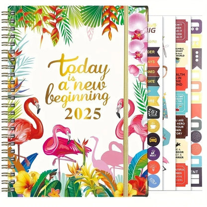 Planificateur 2025 Calendrier hebdomadaire et mensuel 2025 de janvier à décembre A5 (6,2" x 8,5") Plan de travail accaden de 12 mois Etiquettesmic