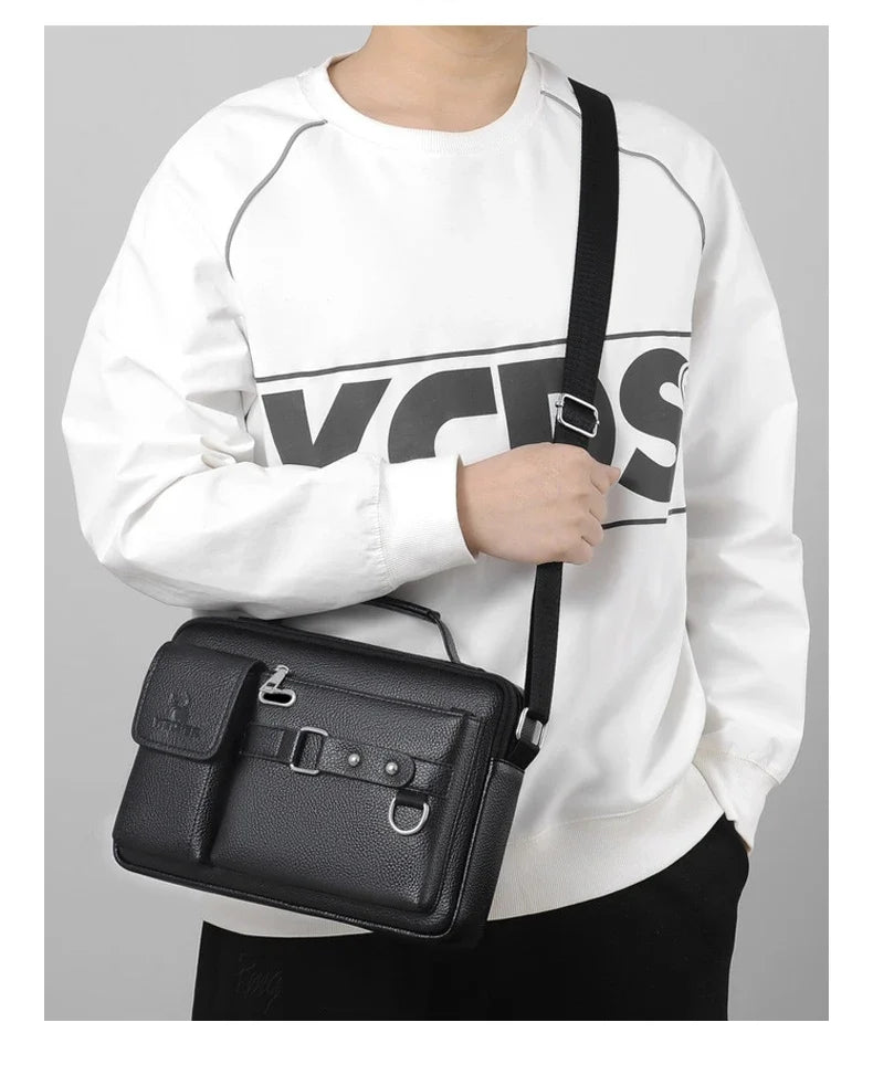 2024 nouveaux hommes sac à bandoulière pour 10.4 "Ipad PU cuir affaires sacs à main hommes sacs de messager mode homme sac à bandoulière