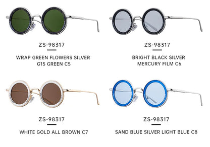 Lunettes De Soleil rondes Steampunk hommes Vintage Punk lunettes De Soleil femmes à la mode rétro lunettes De mode Gafas De Sol Hombre Lunette Soleil Femme