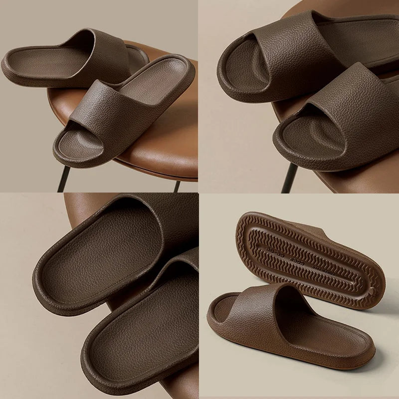 Pantoufles d'intérieur coordonnantes pour femmes, sandales à semelle souple brûleur, tongs de plage qui fuient, été