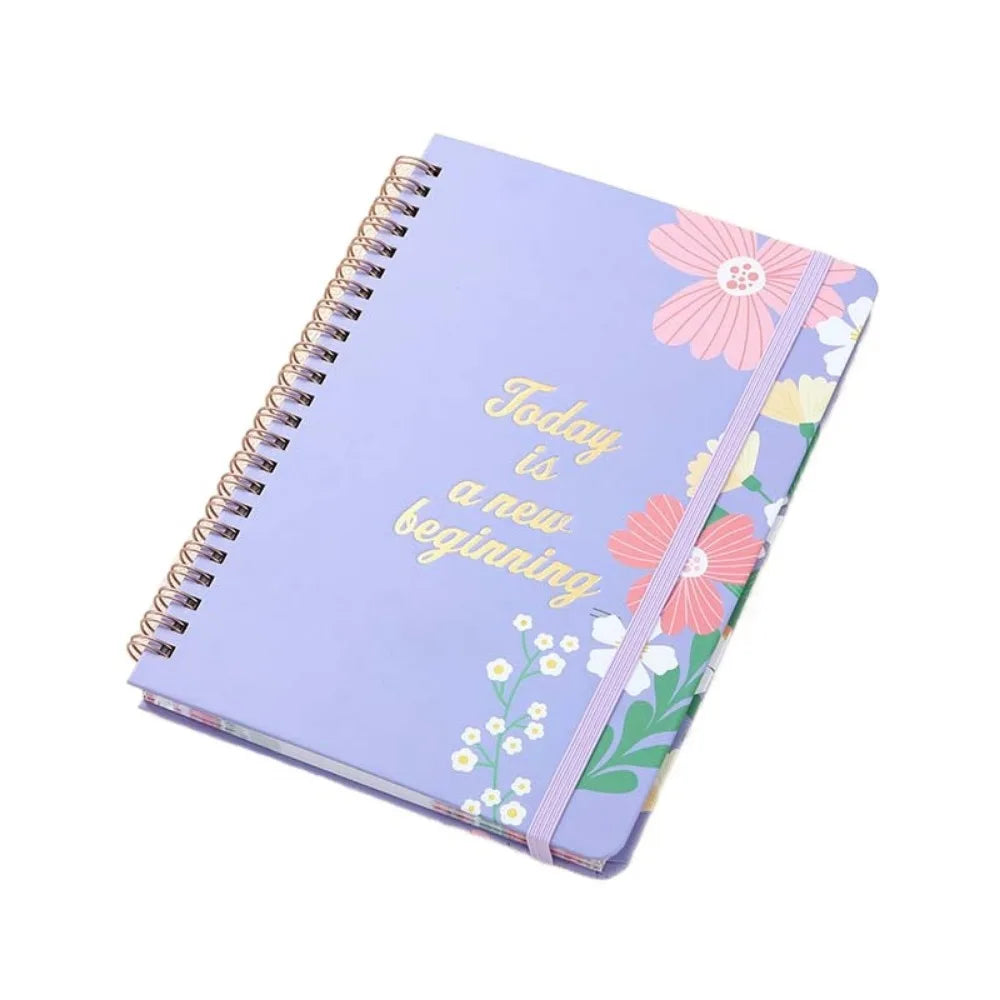 80 feuilles A5 bloc-notes anglais impression florale à faire liste bobine cahier gestion du temps Portable calendrier planificateur bloc-notes