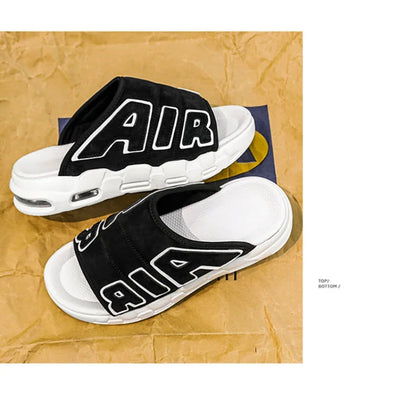 Été nouveaux hommes PU Air pantoufles à la mode grande taille Style coréen décontracté à la mode polyvalent vêtements d'extérieur sandales