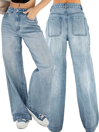 Jean Baggy Y2K pour femmes, Vintage, taille basse, jambe droite, pantalon en Denim, e-girl, Streetwear, Clubwear