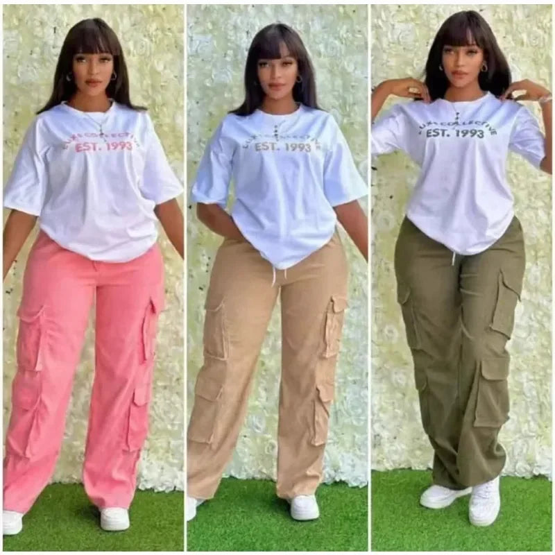 Ensemble Dashiki Africain pour Femme, Haut et Pantalon Assortis, Vêtements d'Été et d'Automne, Nouvelle Collection, 2 Pièces