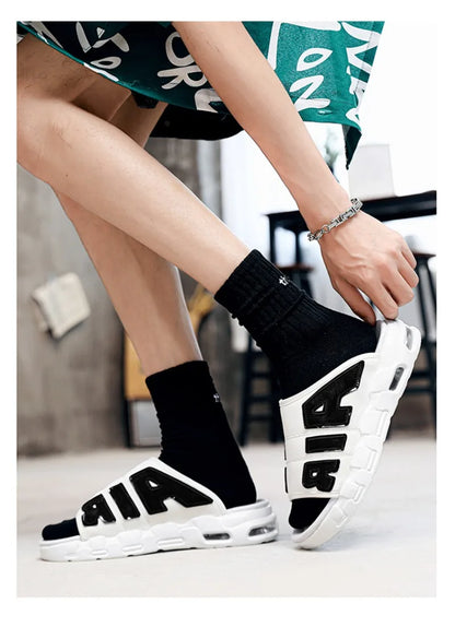 Nouveaux hommes d'été pantoufles homme coussin d'air pantoufles de créateur tongs pour hommes doux antidérapant pantoufles de sport pour hommes Chanclas Hombre