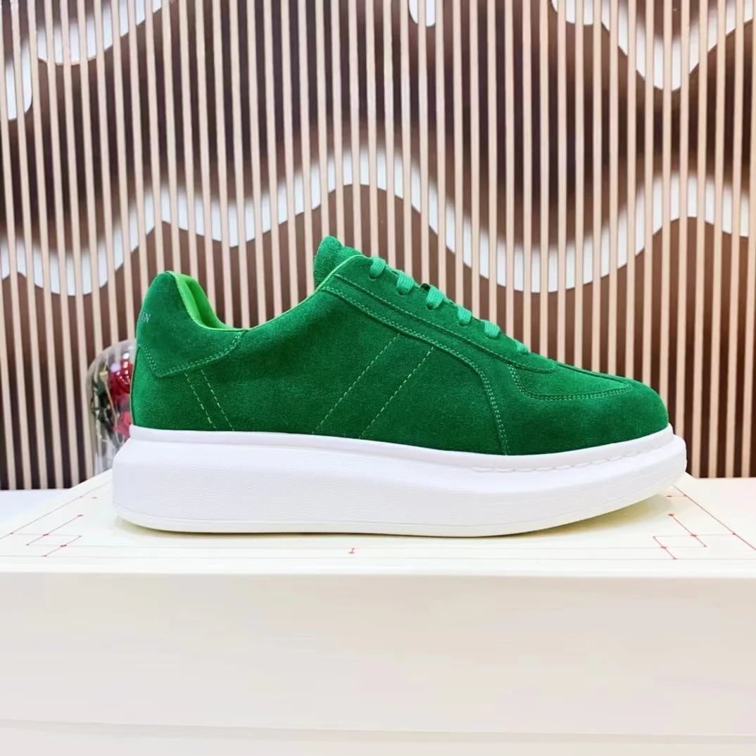 Baskets décontractées en cuir fabriquées à la main pour hommes, baskets à plateforme, mocassins plats originaux unisexes, chaussures pour hommes