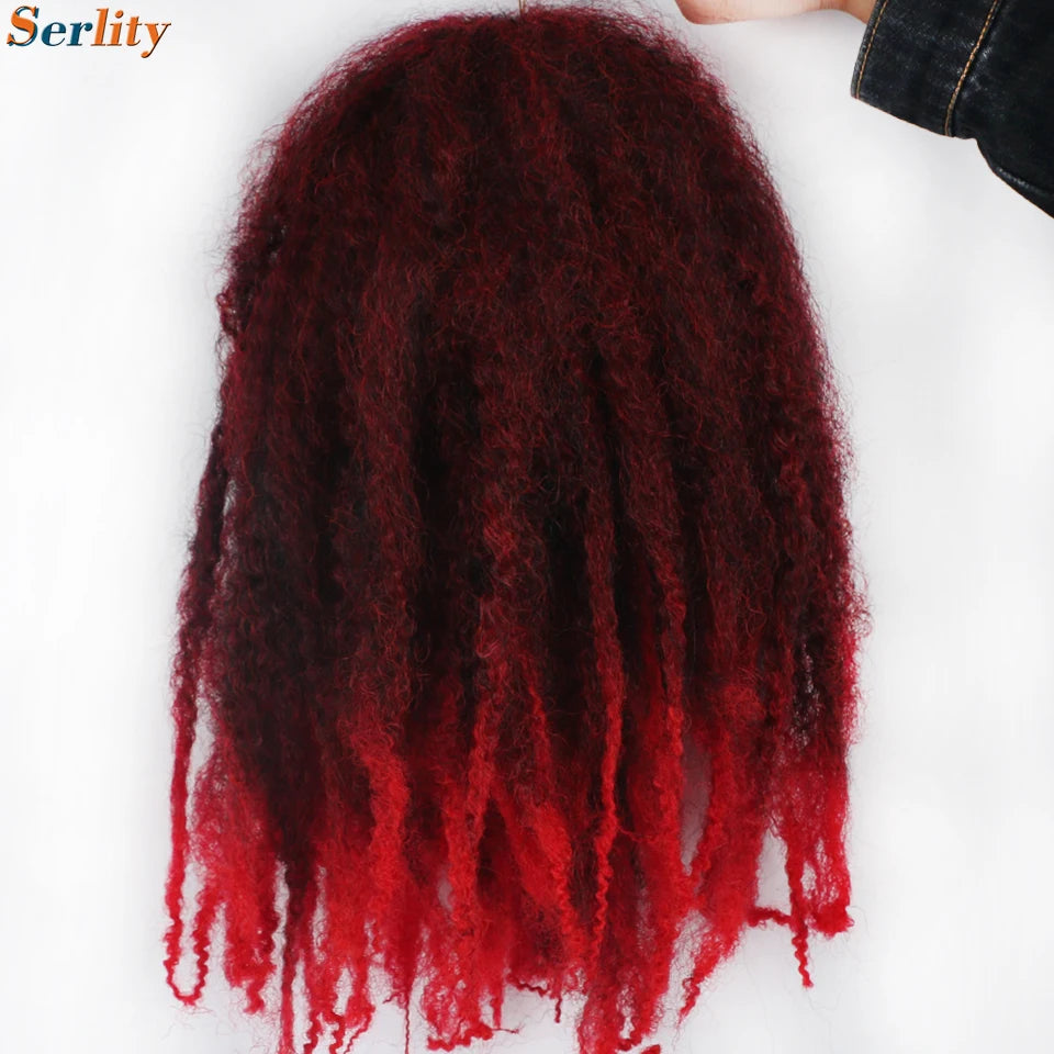 Marley Twist cheveux tressés pré - étirés pack de 1 - 6 ombre boucles africaines crochet cheveux tressés pour faux locs Jumbo Marley Twist cheveux