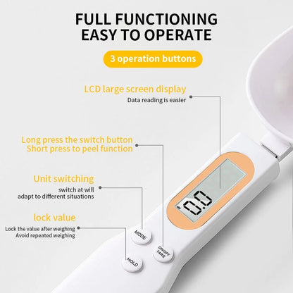 Balance de cuisine numérique électronique LCD, mini cuillère, balance alimentaire, cuisson, farine, lait, café en poudre, mesure du poids, 0.1-500g