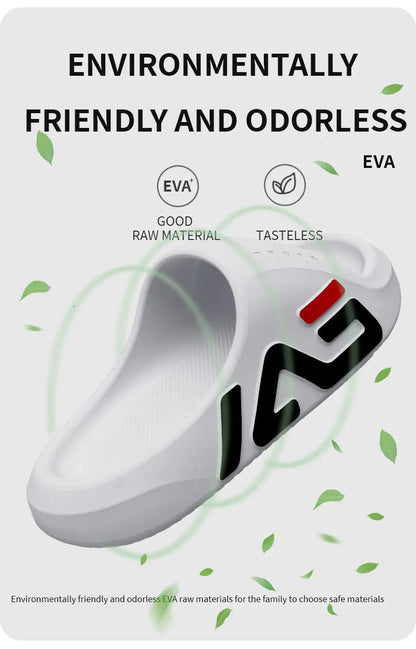 Semelle Extra épaisse hommes coussin d'air doux pantoufles décontractées sandales EVA tongs de mode en plein Air été bord de mer chaussures de plage