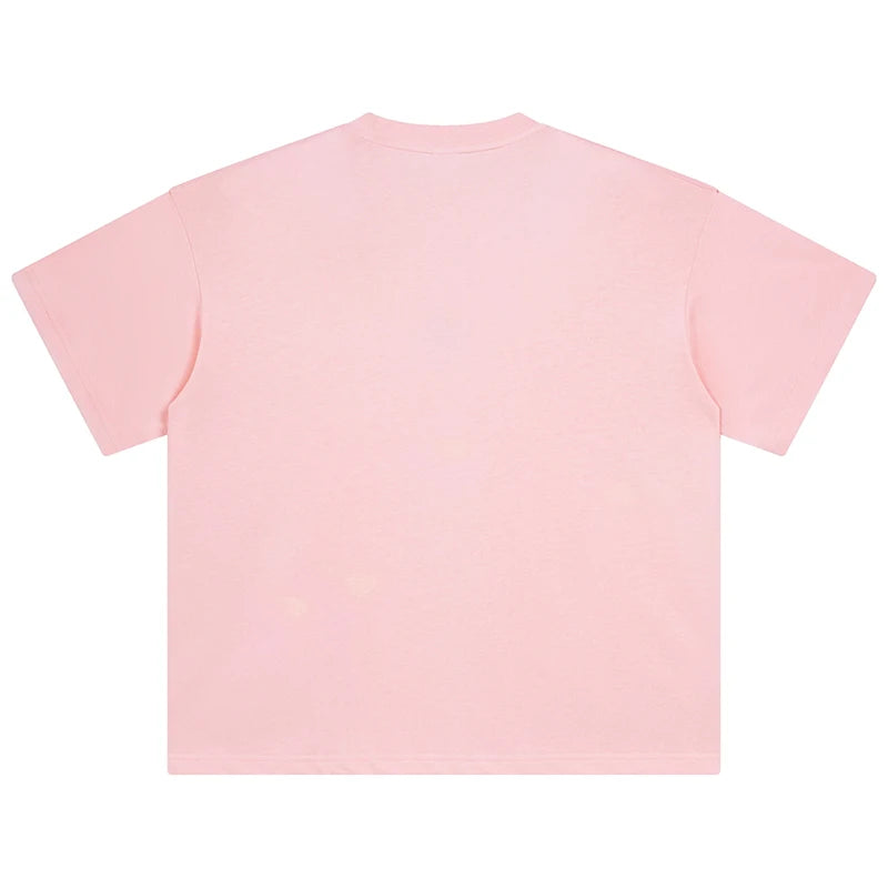 100 T shirt en coton lourd pour hommes et femmes, Tops à manches courtes, Tee shirts solides et surdimensionnés, vêtements de qualité 6.8oz 230gsm