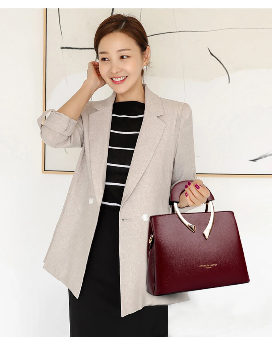 Sacs à main de luxe femmes sacs concepteur 3 couches en cuir souple épaule Sac à bandoulière dames grande capacité Shopping messager fourre-tout