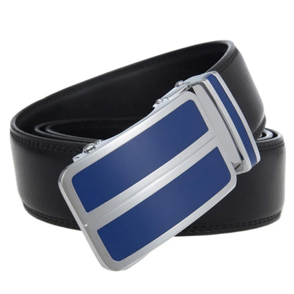 Plyesxale Black Khaki Blue Red White Leather Belt For Men Good Quality Mens Belts Luxury Automatic Buckle Waist Strap Male B1049