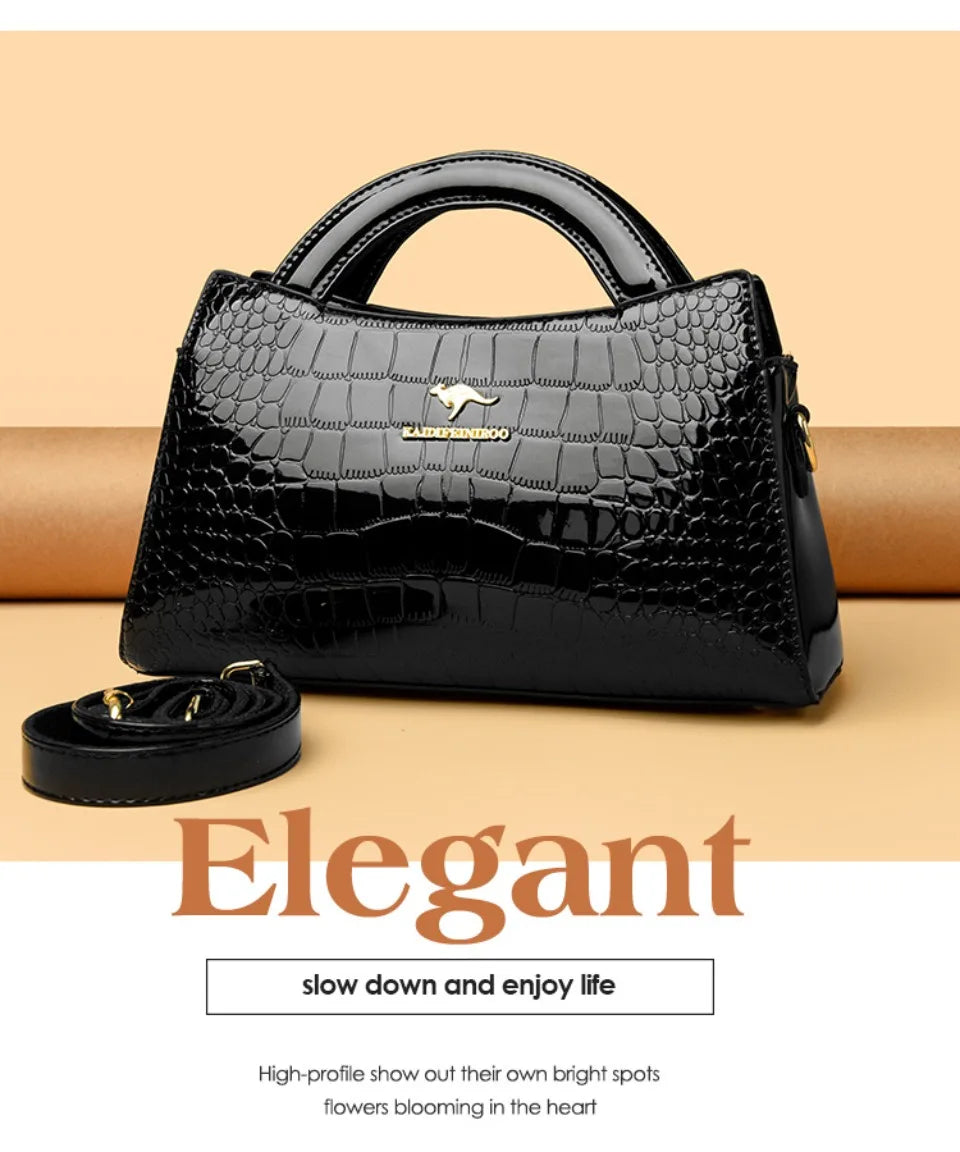 KAIDIFEINIROO marque kangourou Alligator Pu cuir épaule sac à bandoulière pochette sacs à main pour mère petites femmes sacs à main nouveau