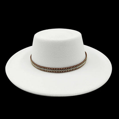 Chapeau fedora rose 8cm, haut convexe concave, chapeau de jazz pour femmes et hommes, chapeau fedora classique à dessus plat