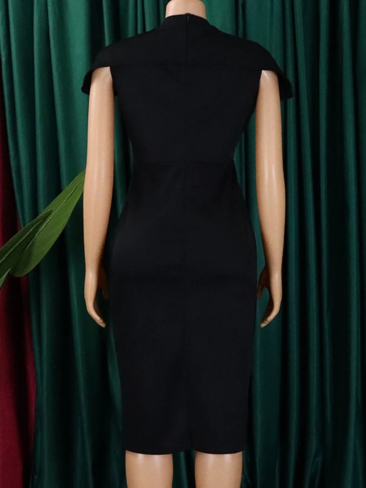 FairyShely-Robe drapée à manches courtes pour femmes, robe de soirée sexy, grande taille, monochromatique, grandes robes à volants pour dames, robe curvy serrée, 2025