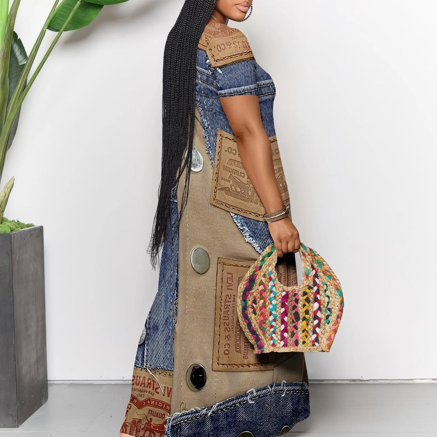 Robe longue décontractée pour femmes, tenue de plage à bretelles, avec poches, été