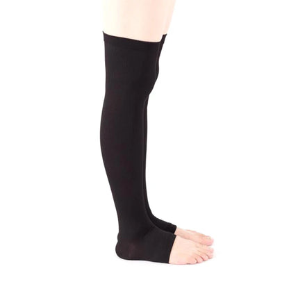 1 paire de bas de Compression médicaux à bout ouvert, hauteur des genoux, bas pour varices, attelle de Compression unisexe, façonnant, 18-21mm