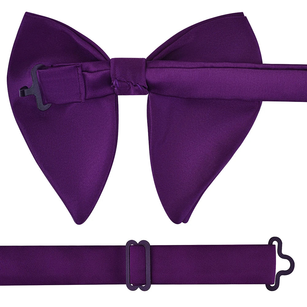 GUSLESON mode rose Champagne bleu solide noeud papillon pour hommes classique grand noeud papillon pour fête de mariage nœud papillon adulte hommes cravate