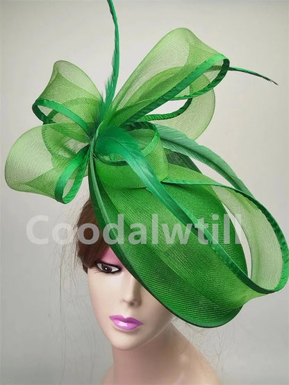Fascinateur de cheveux verts pour femme, casquette de pilulier, événement formel, pièce de sauna Derby, élégant, mariage, Gatineau, inery, mode chapeau