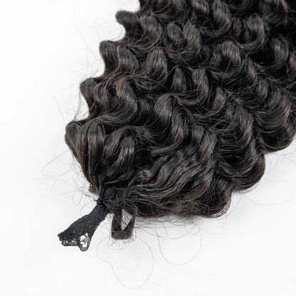 100 gramme/paquet pré-séparé Crochet cheveux humains vague profonde en vrac Invisible sans noeud Crochet Extensions de cheveux humains pour les femmes noires