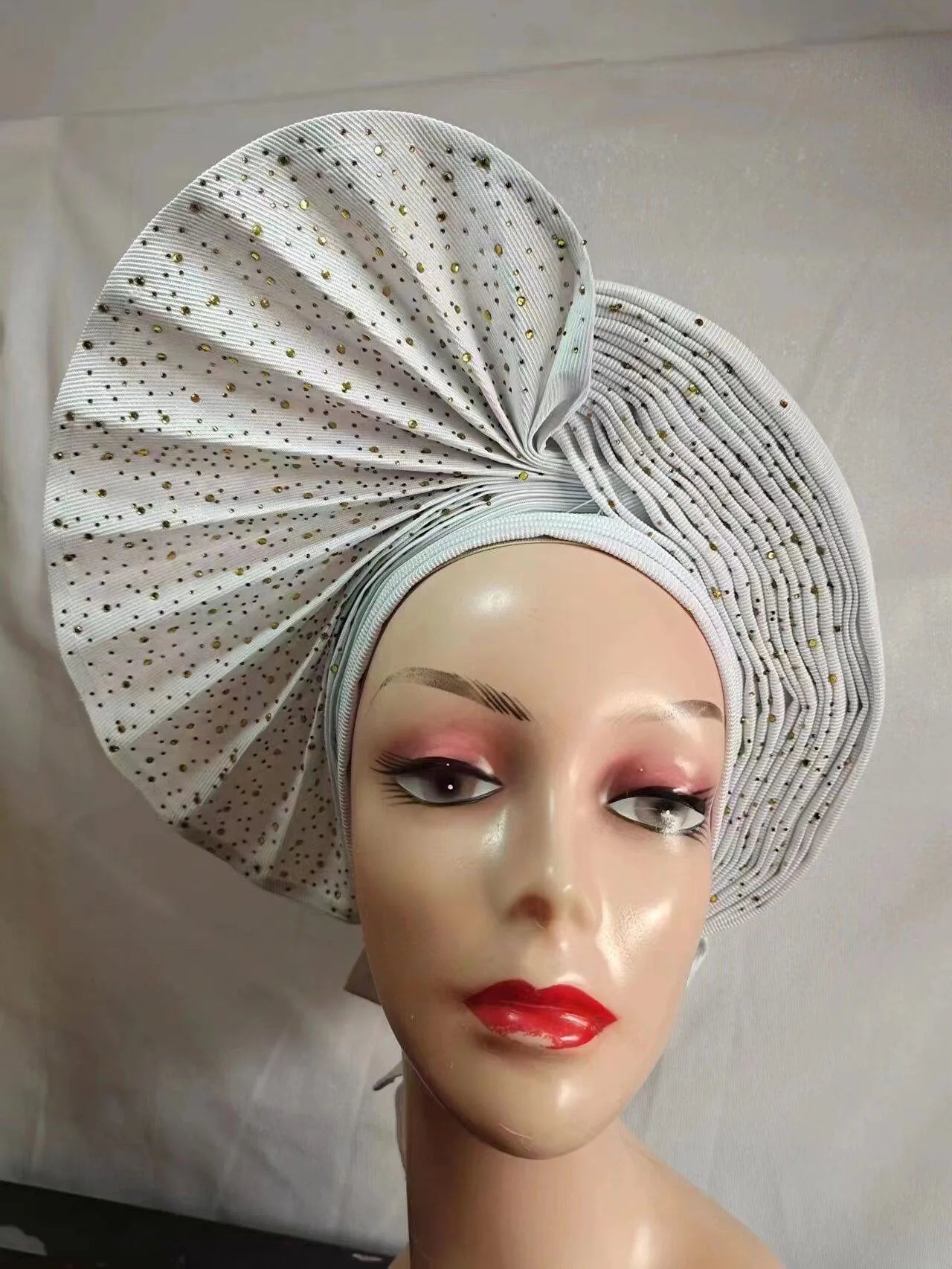 Turban de tête musulman pour femmes, Gele africain violet, casquettes déjà fabriquées, Auto Aso Oke, cravate de sauna Gele, chapeau rond pour dames, Z620-2 de fête