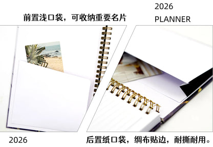 Plan de la semaine du bracelet A5 2026, calendrier, bobine, planificateur, journal intime, personnalisation du carnet