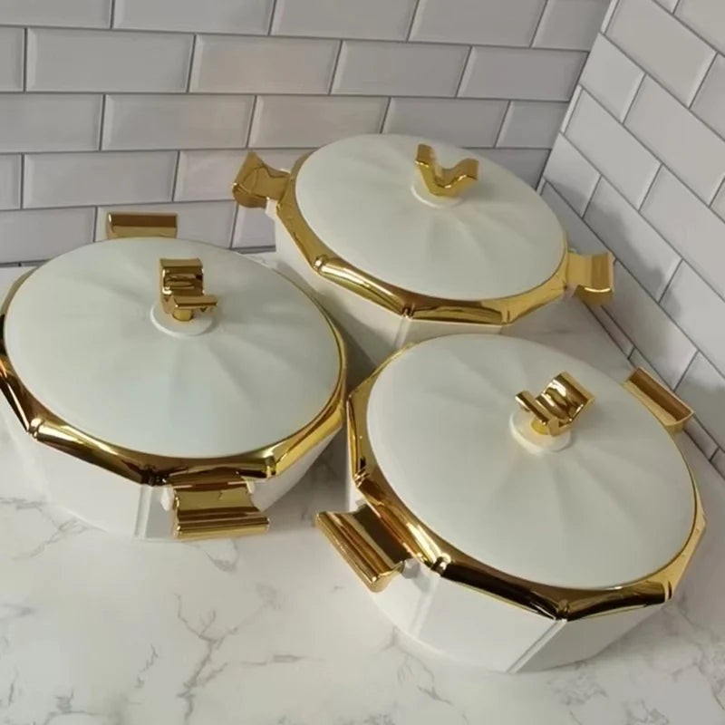 3 pièces ensemble boîte d'isolation alimentaire 1,5L 2L 2,5L boîte de Pot chaud isolée thermique Pot d'isolation boîte à déjeuner conservation de la chaleur événement du Ramadan