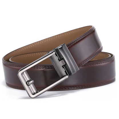 Blanc boucle automatique hommes ceinture en cuir hommes mode pantalons décontractés ceinture de Golf en cuir véritable homme pantalon décontracté ceintures mâle