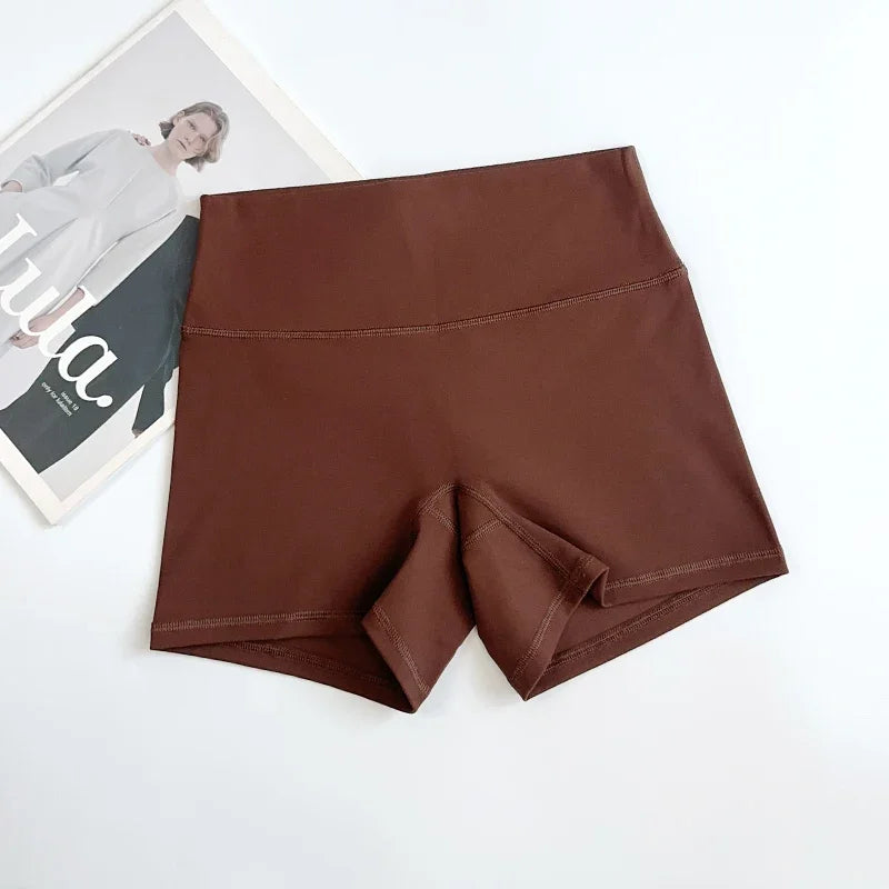 Short de motard de sport pour femmes, sensation nue, taille haute, Yoga, Push Up, Leggings de Fitness, contrôle du ventre, Slim