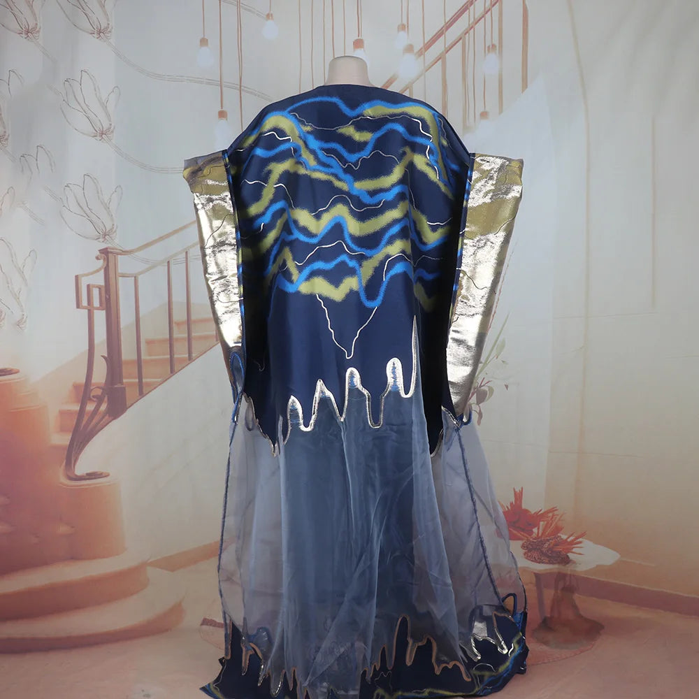 Robes africaines luxueuses pour femmes, grande taille, paire avec sous-vêtements en dentelle, vêtements afro-américains