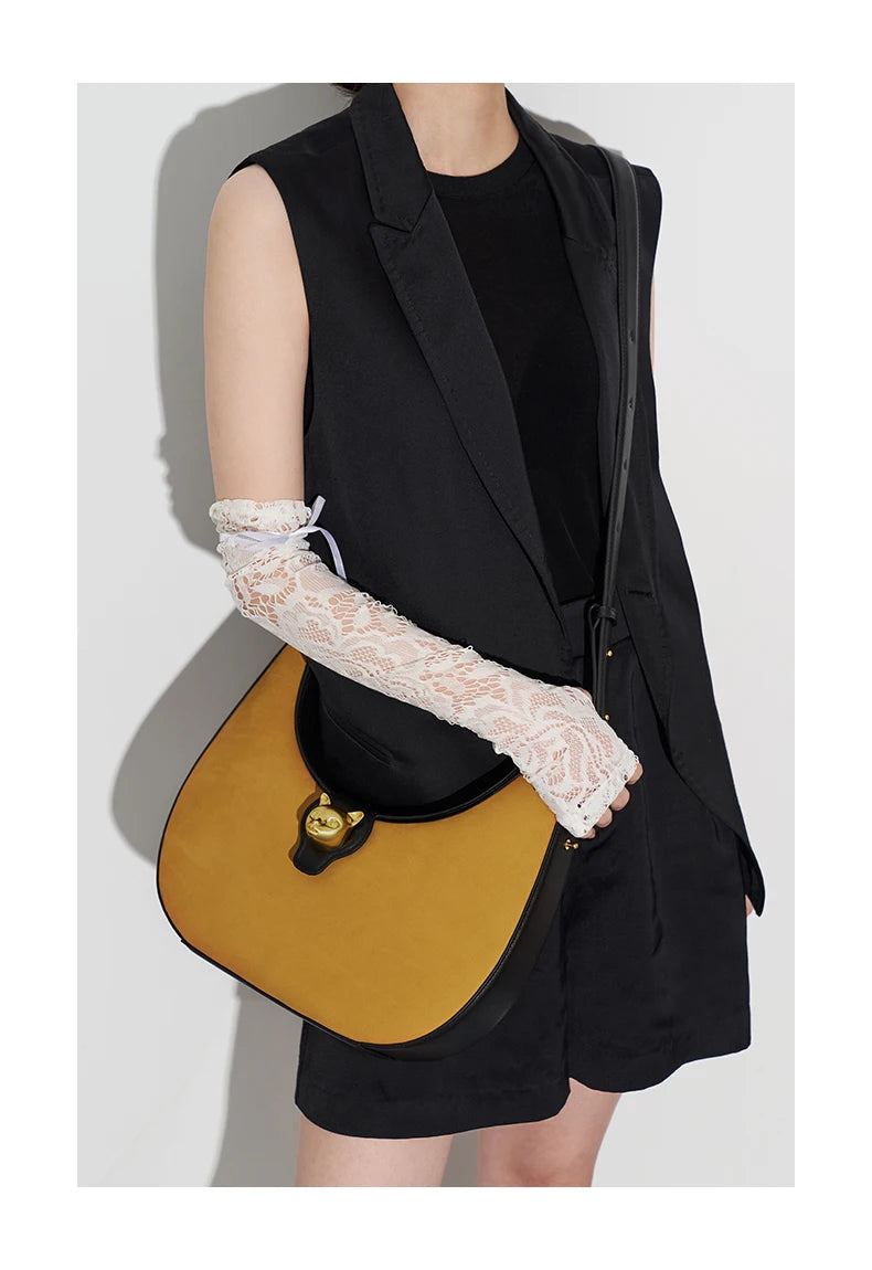 BAFELLI 2025 nouveau sac à main pour femmes série chat en cuir véritable marque de luxe mode rétro STYLE épaule HOBOS sacs à rabat femme