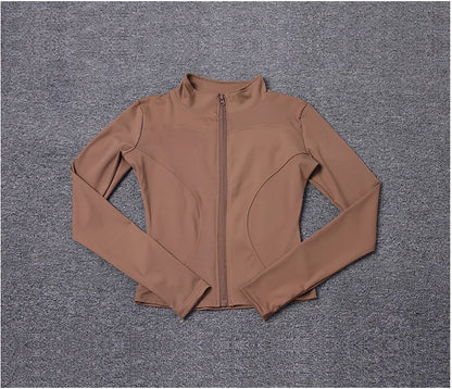 Veste de Sport pour femmes, chemise à manches longues, manteau d'entraînement, vêtements d'entraînement, de Yoga