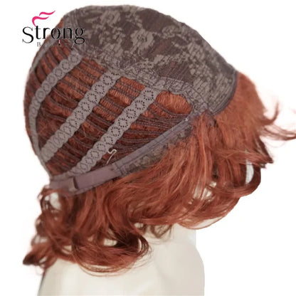 Forte beauté dames perruques courtes ondulées cheveux blonds dorés pour les femmes synthétique Capless perruque 16 couleurs