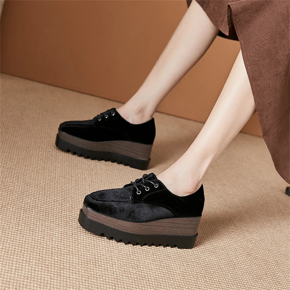 Plate-forme plate solide pour femmes, chaussures plates pour femmes, Parker carré, décontracté, printemps, automne, tout neuf, mode, strucgirls, loisirs