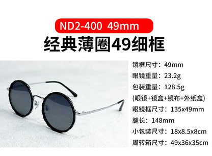 Lunettes de soleil de pêche à gradation réglable à 9 niveaux ND2-400 lunettes de soleil polarisées UV anti UV filtre ND avec ensemble de étuis à lunettes